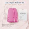 LoWell Exfoliating Glove Set of 2, Hammam Gloves, Pink view 3