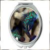 YENDOSTEEN Pocket Makeup Mirror with Tropical Fish Design, 1X/2X Magnification view 1