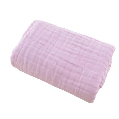 G-Tree 100% Cotton Muslin Baby Blanket and Towel, 6-Layer, Pink, 41 x 41 in