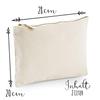Canvas Pouch Toiletry Bag Fox Girl Fara with Green Dots, Personalized with Name view 3