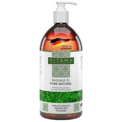Kitama Pure Natural Massage Oil 1 L – 100% Natural, Neutral Care Oil