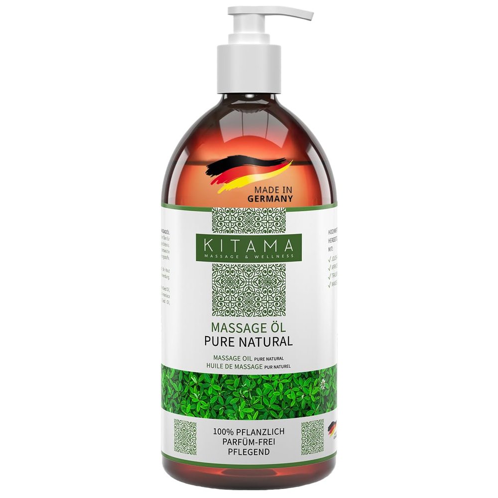 Kitama Pure Natural Massage Oil 1 L – 100% Natural, Neutral Care Oil