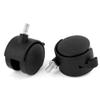 Aexit 2-Pack Replacement Black Plastic Swivel Stem Caster Wheels for Wheelchairs view 1