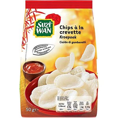 Suzi Wan - Shrimp Chips 50 g - Pack of 4 - Price per Pack - Fast Delivery