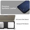 TUDIA Leather Magnetic Ultra-Slim Protective Case for KardiaMobile ECG Heart Monitor, Blue view 3