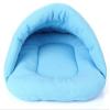 Faneli Warm Pet Sleeping Bag for Dogs and Cats, Felt, Washable, Antibacterial Winter Pet Cave, Blue (L) view 2