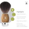 MÜHLE Vivo 3-Piece Shaving Set with System Razor and Fine Olive Wood Handle view 4