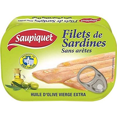 Saupiquet Sardine Fillets in Extra Virgin Olive Oil, 100 g (Pack of 5)