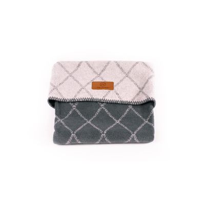 My Junior Baby Blanket Graphite Grid Grey