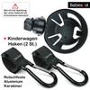Babies1st Stroller & Buggy Cup Holder with Screw Clamp + 2 Aluminum Carabiner Hooks view 2