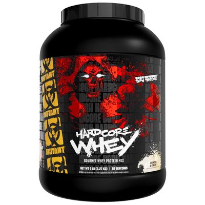 MUTANT Hardcore Whey | 100% Pure Whey Protein | 24 g Protein | Whey Protein Isolate + Hydrolysate | 70 Servings | 5 lb | Cookies & Cream