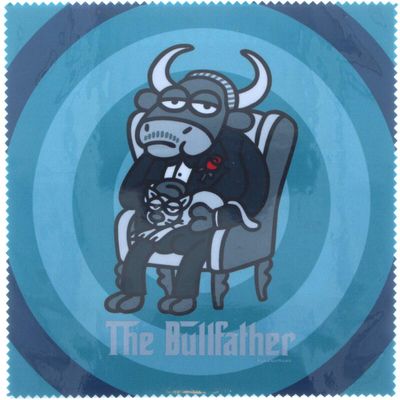 La Kelnet Microfiber Cloth - Comic The Bullfather Blue - For All Optical Surfaces, Washable, 18.5 x 18.5 cm