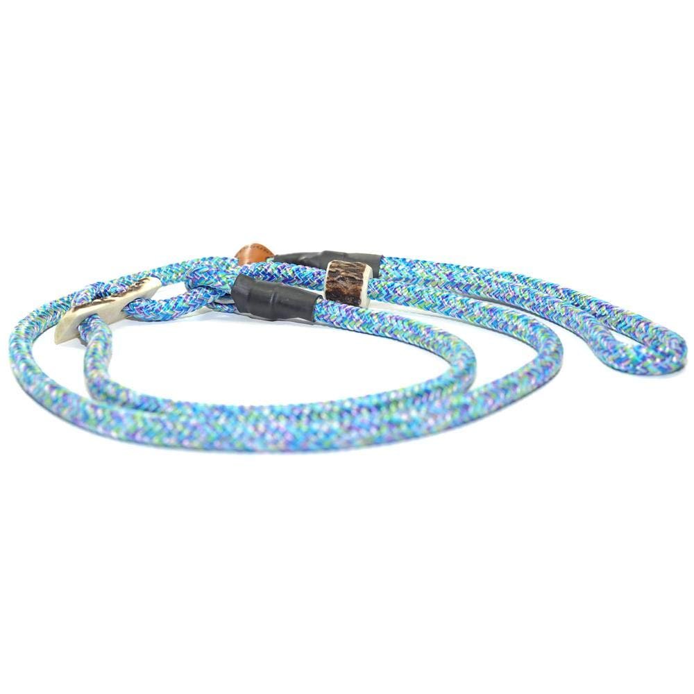 Retriever/Slip Lead Sporty Style | Durable 8 mm Rope Dog Leash with Clamp & Collar Function | Weather-Resistant and Easy-Grip