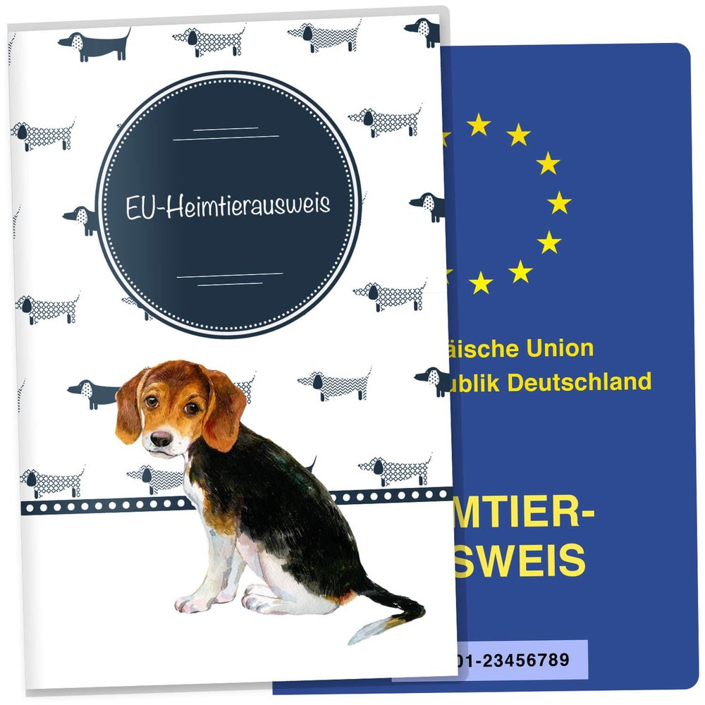 EU Pet Passport Cover - Dachshund Design