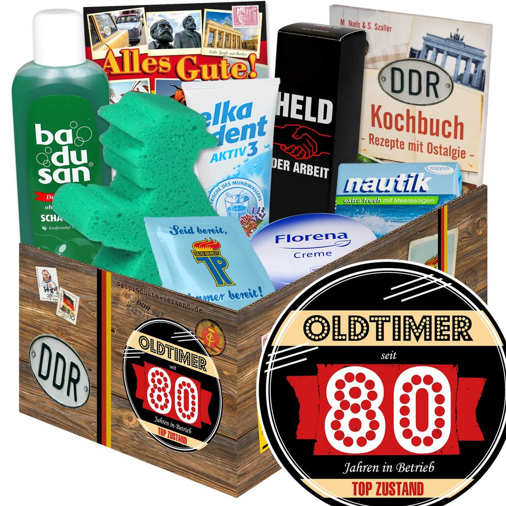 Oldtimer 80+ DDR Gift Box Grooming | 80th Birthday Gift