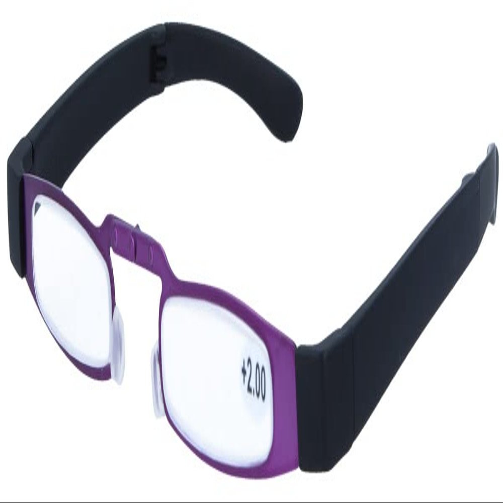 Folding Reading Glasses AMY (small), black, +2.50 dpt, purple