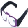 Folding Reading Glasses AMY (small), black, +2.50 dpt, purple view 1