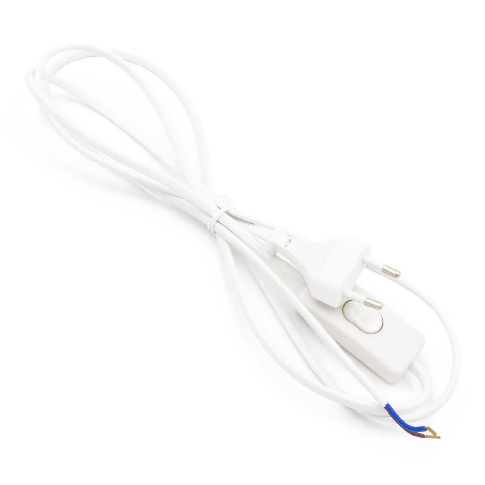 Terra Exotica Euro Plug with Switch 1.8 m (Power Cable) - Various Colors (White)