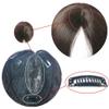 Center-Part Synthetic Hair Topper, Straight Top, 12 in, Black view 2