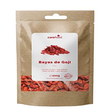 Carefood Organic Goji Berries – 100% Natural Dried Fruit, No Added Sugar, Vegan, 200 g