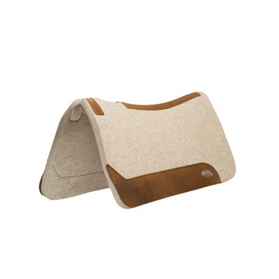 Weaver Leather Uni Adult Large Pony Wool Blend Felt Saddle Pad, 3/4 in., Tan, L x 27 in. W