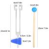 Medical Aluminum Tuning Fork, 136.1 Hz, Silver, 23 x 4 cm, with Mallet and Triangular Silicone Grip view 2