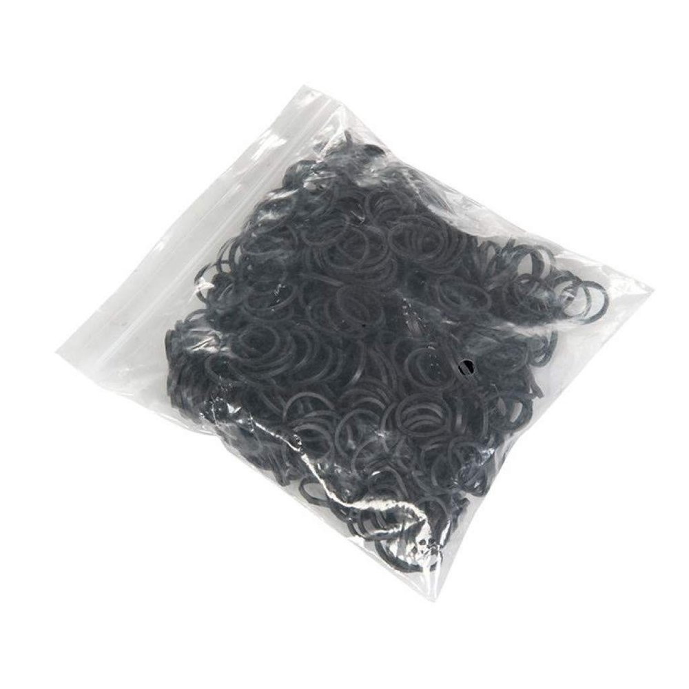 Rubber Bands in Poly Bag, 50g 9100 Black