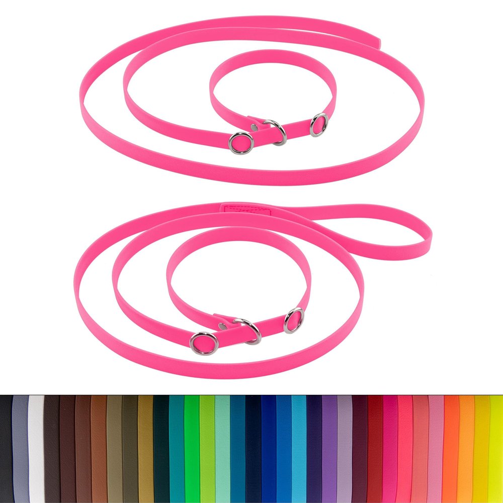 LENNIE BioThane Retriever Slip Lead, 2 m, Neon Pink