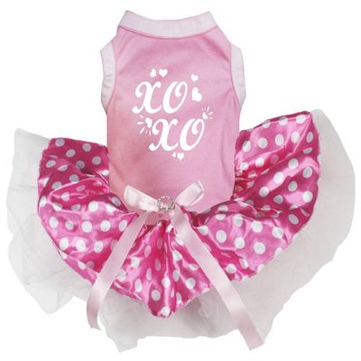 Petitebella XOXO Dog Dress with Hearts, Cotton