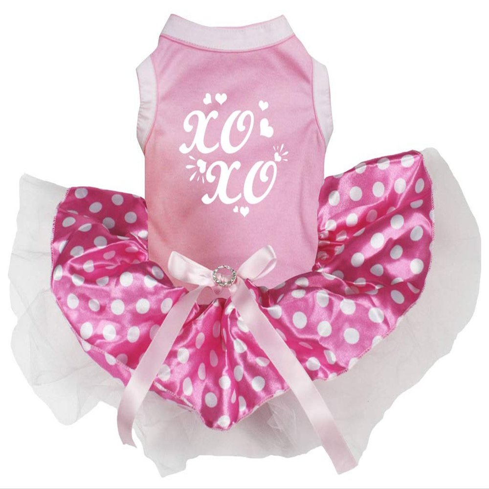 Petitebella XOXO Dog Dress with Hearts, Cotton