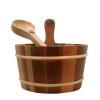 SudoreWell Red Cedar Sauna Bucket, 4.0 L, with Liner and Pine Wood Ladle view 1