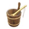 SudoreWell Red Cedar Sauna Bucket, 4.0 L, with Liner and Pine Wood Ladle view 2