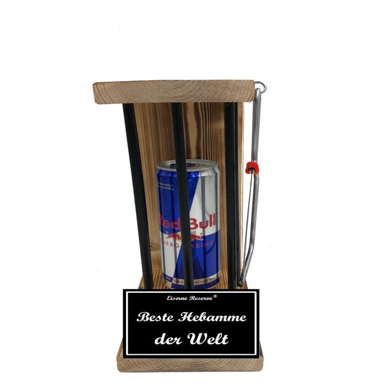 Red Bull Black Edition Emergency Gift Cage with Saw – Funny Midwife Gift Idea
