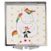 Mr. & Mrs. Panda Square Handbag Mirror, Sad Unicorn – Glitter, Makeup, Silver view 1