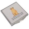 Mr. & Mrs. Panda Square Pocket Mirror, Meerkat, Silver view 2