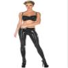 Latex Rubber Pants with Crotch Zipper, 0.6 mm, Red (XS) view 3