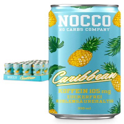 NOCCO BCAA Caribbean, 24 x 330 mL Sugar-Free Energy Drink