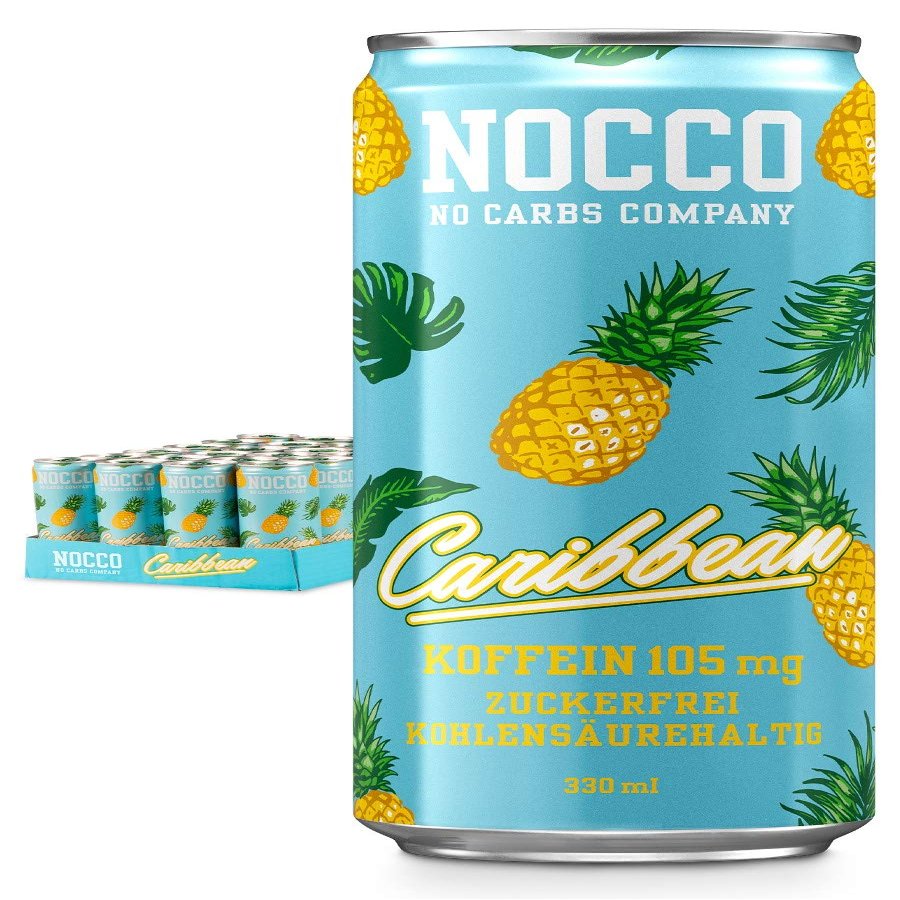 NOCCO BCAA Caribbean, 24 x 330 mL Sugar-Free Energy Drink