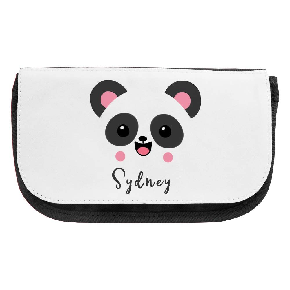 Cosmetic Bag with Name Sydney and Panda Motif | Makeup Bag | Many Names Available
