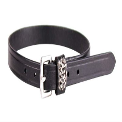 ARBO-INOX Leather Spur Straps with Rhinestones, Black or Cognac, Alcantara Loop