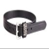 ARBO-INOX Leather Spur Straps with Rhinestones, Black or Cognac, Alcantara Loop view 1