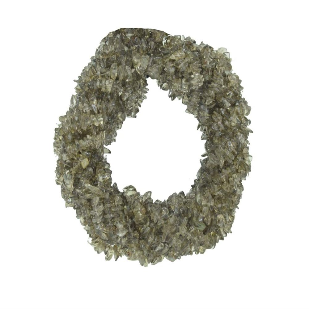 ShreeAkJewels Natural Smoky Topaz Gemstone Chips, Free Form, 86.4 cm Strand