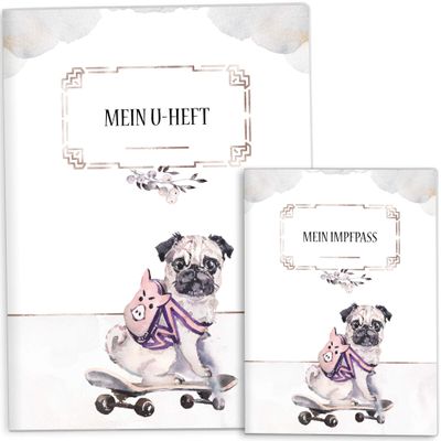 OLGS Cosmo Dogs U-Heft and Vaccination Passport Cover Set, Tambo