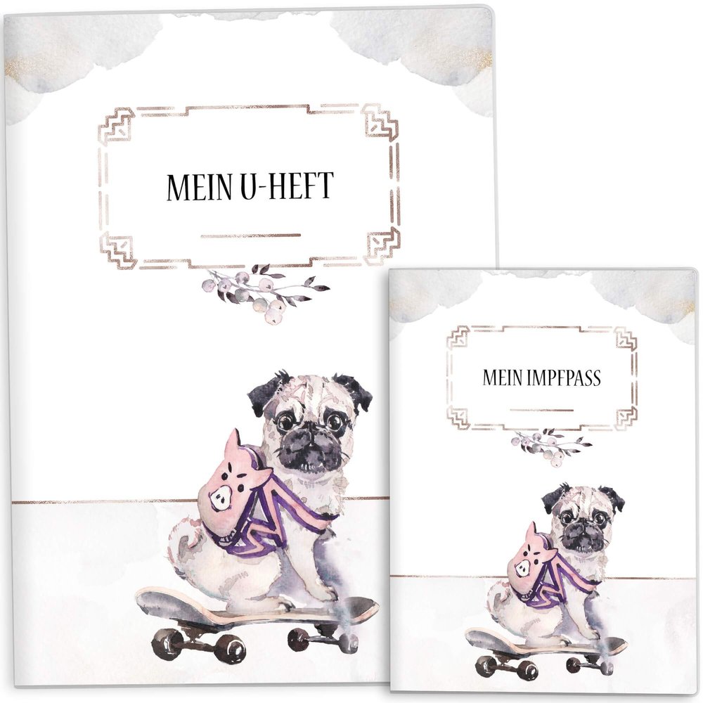 OLGS Cosmo Dogs U-Heft and Vaccination Passport Cover Set, Tambo