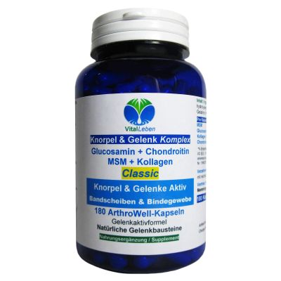 Cartilage & Joint Complex Classic 180 ArthroWell Joint Capsules – Glucosamine + Chondroitin + MSM + Collagen