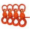 Ganzoo Scissor Snap Hook with Swivel Joint, Steel Triggerhead for Dog Leash & Paracord 550, Orange, 60 mm, Set of 4 view 1