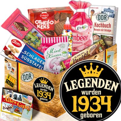Legends 1934 / GDR Sweets Box / 90th Birthday Gift for Him