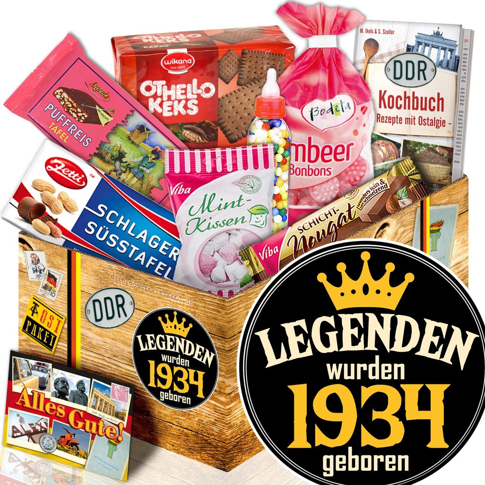 Legends 1934 / GDR Sweets Box / 90th Birthday Gift for Him