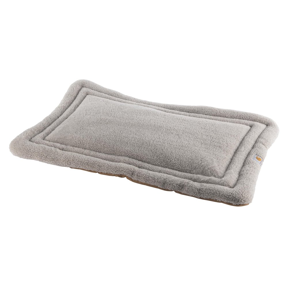 Carhartt Durable Canvas Dog Bed, Firm Duck Canvas, Carhartt Brown, Sherpa Top, Large