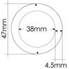 Ganzoo O-Ring Metal 38 mm Inner Diameter, 5 pcs Black view 3